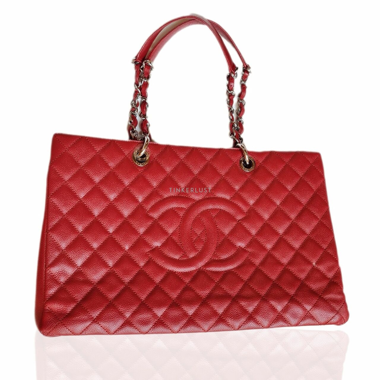 Chanel Red Caviar XL GST SHW #6 Tote Bag