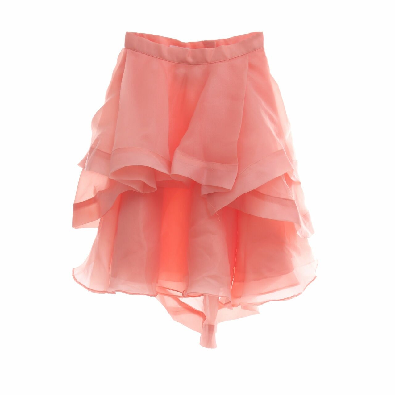 Private Collection Coral Organza Mini Skirt