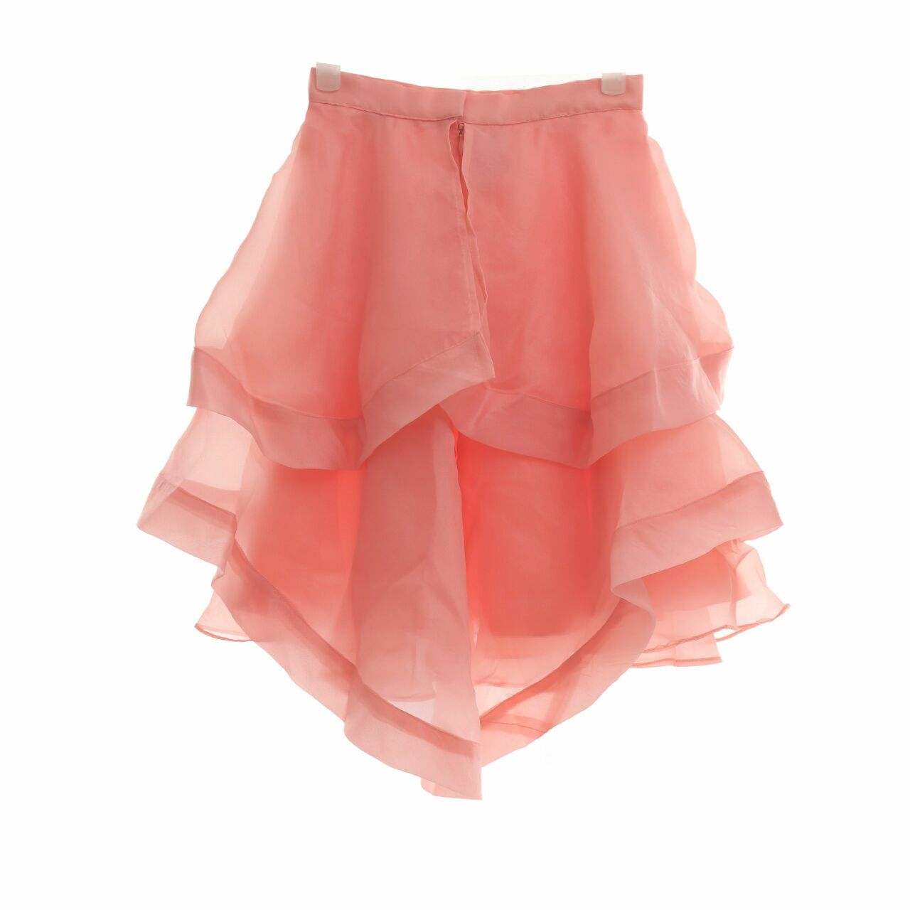 Private Collection Coral Organza Mini Skirt