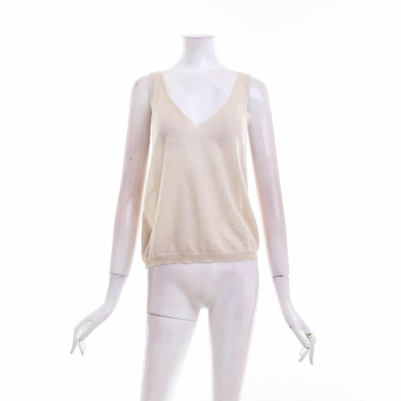 Mango Cream Glitter Knit Sleeveless