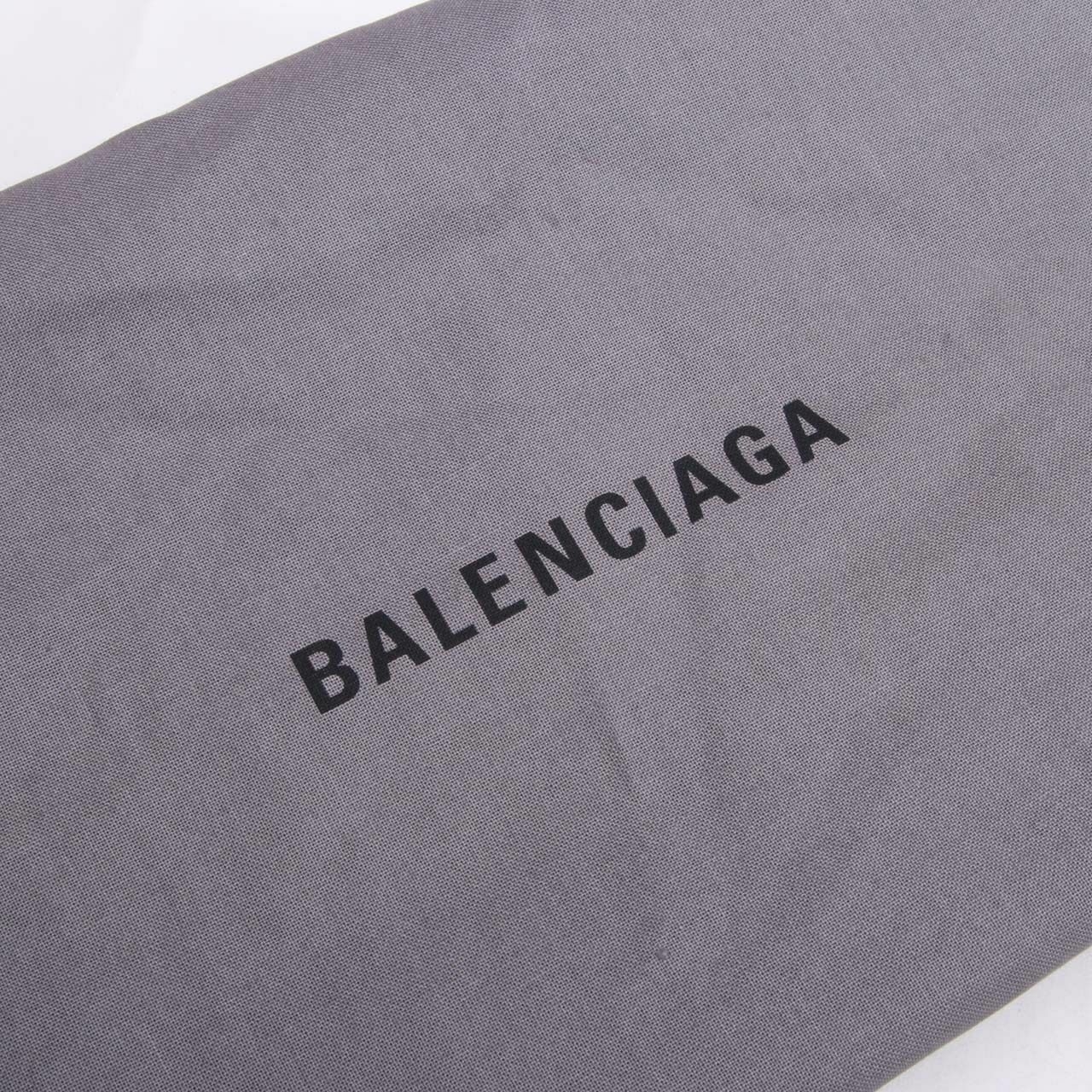 Balenciaga Metallic Calfskin Papier A6 Zip Around Tote Silver