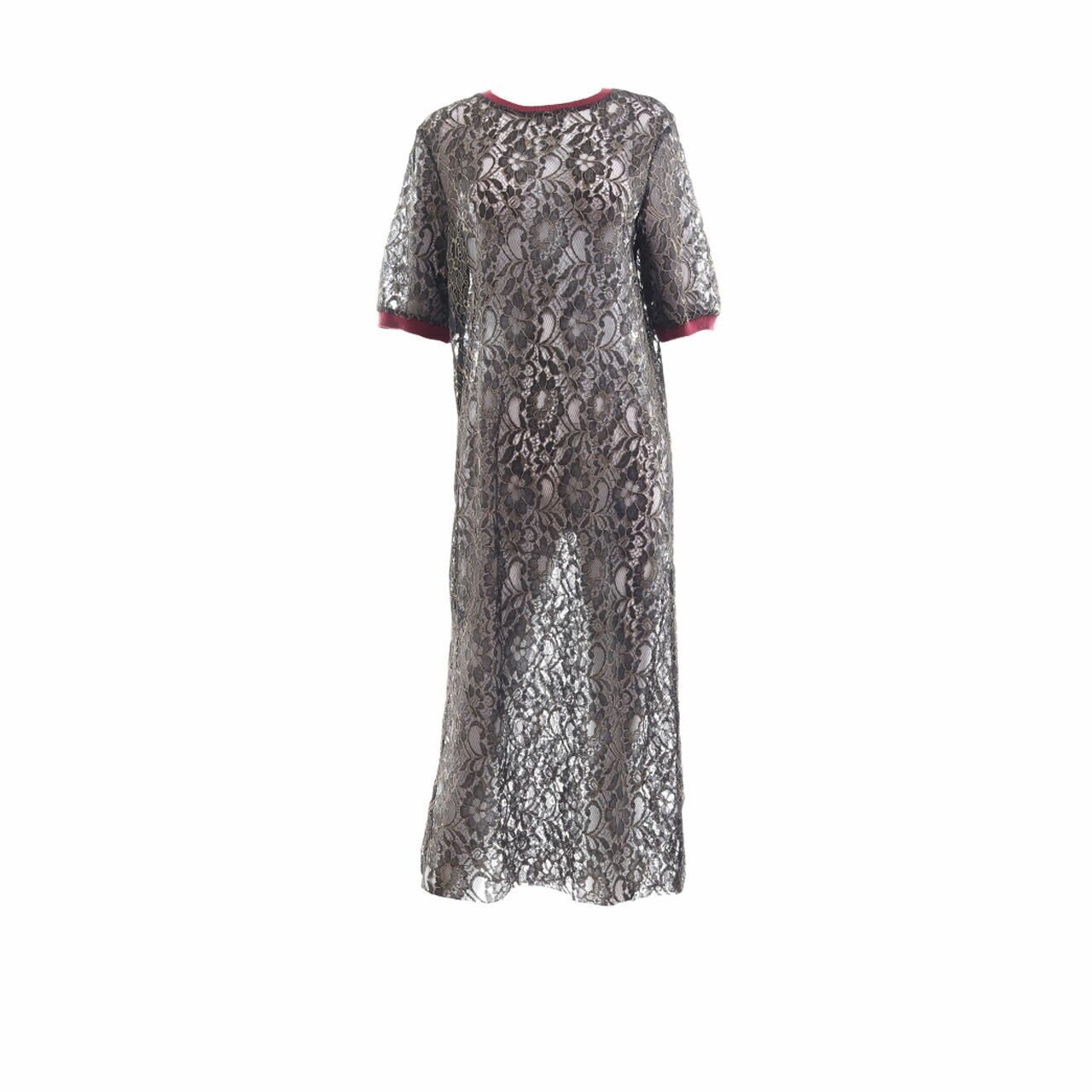 Zara Bronze Lace Long Dress