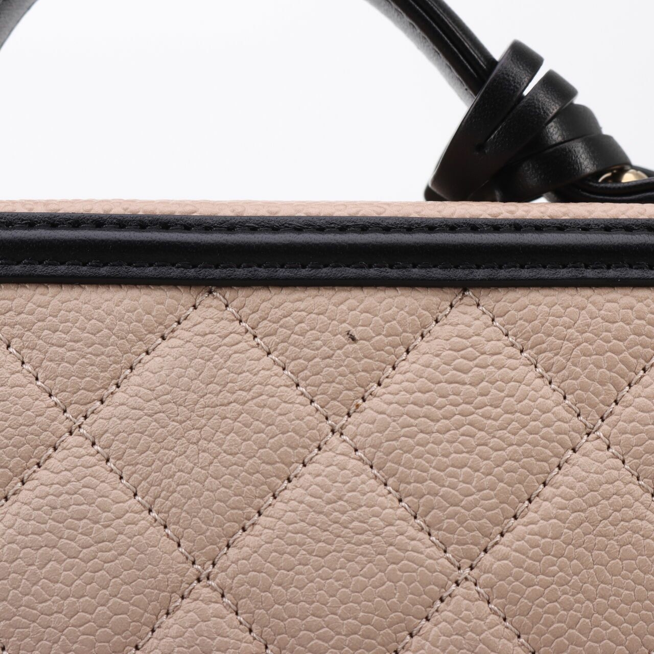 Chanel Filigree Vanity Case Caviar Nude Satchel