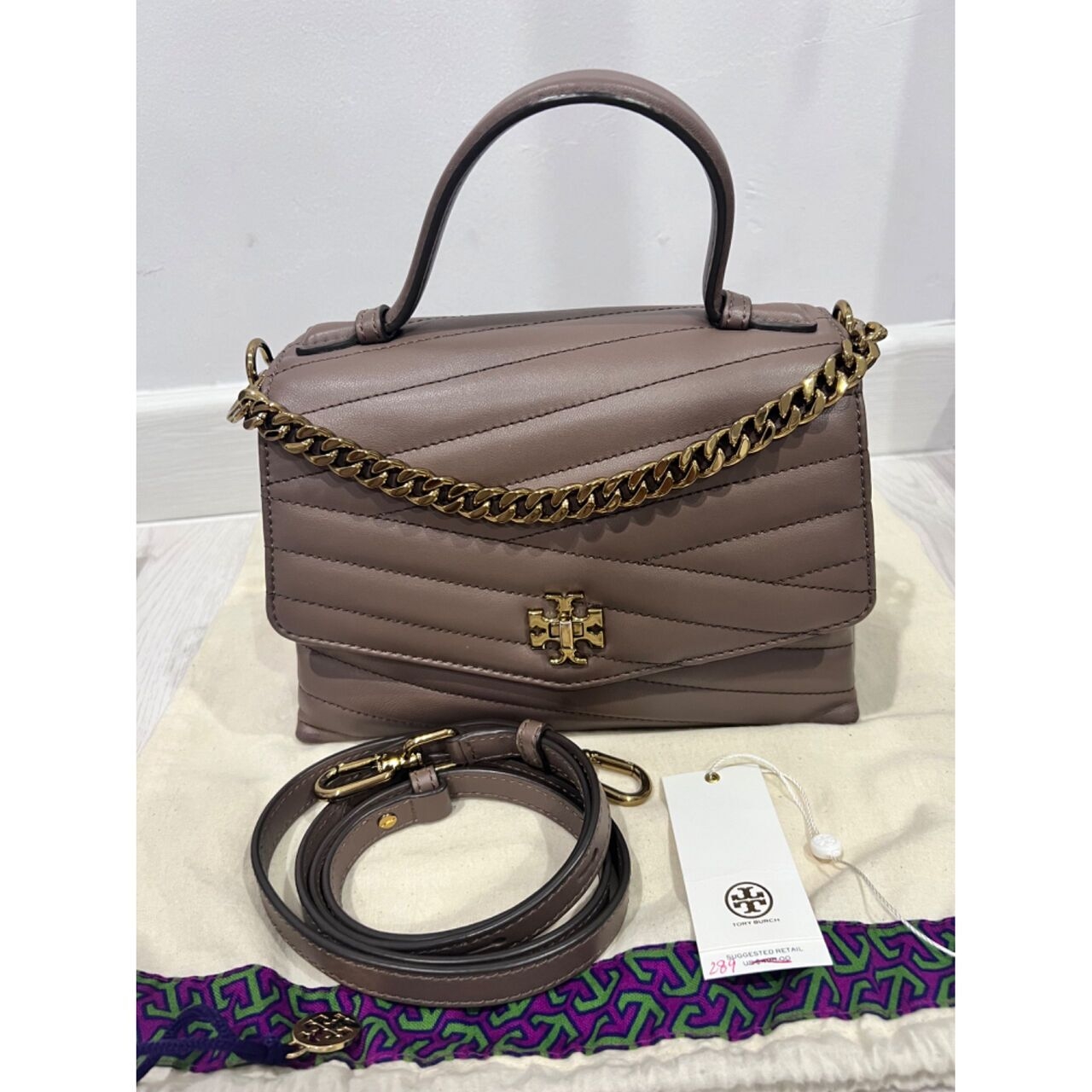 Tory Burch Taupe Sling Bag