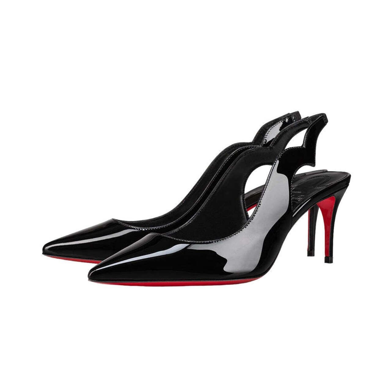 Christian Louboutin Hot Chick 70 Slingback Pumps Patent Leather Blac