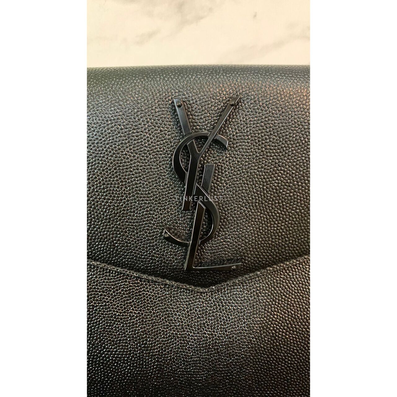 Saint Laurent Uptown Black Grain Leather Pouch