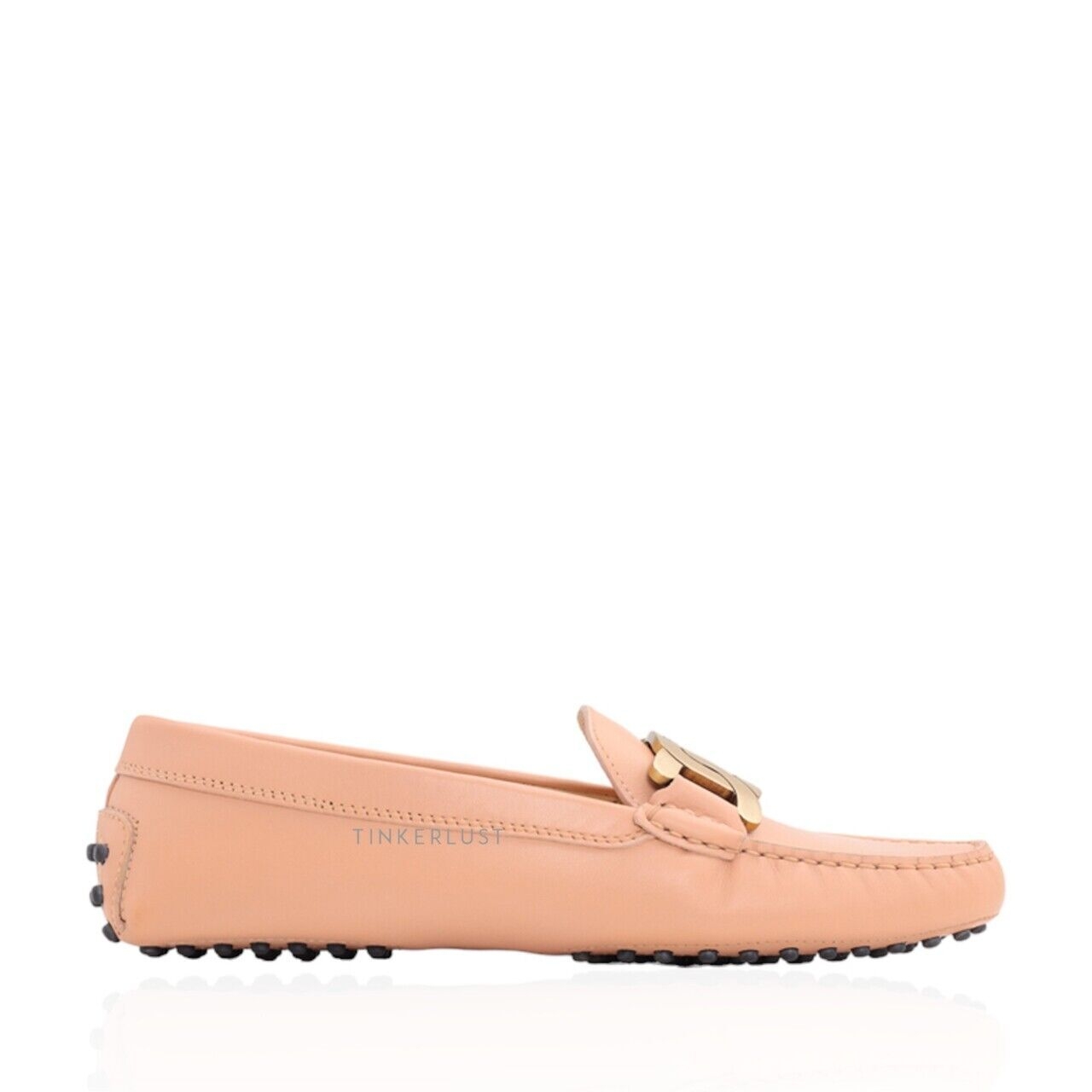 Tod's Women Kate Gommino Driving Shoes  Leather in Pink Slio On Flats