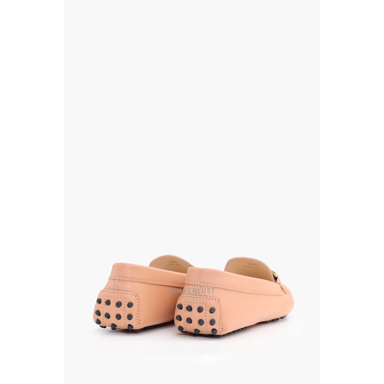 Tod's Women Kate Gommino Driving Shoes  Leather in Pink Slio On Flats