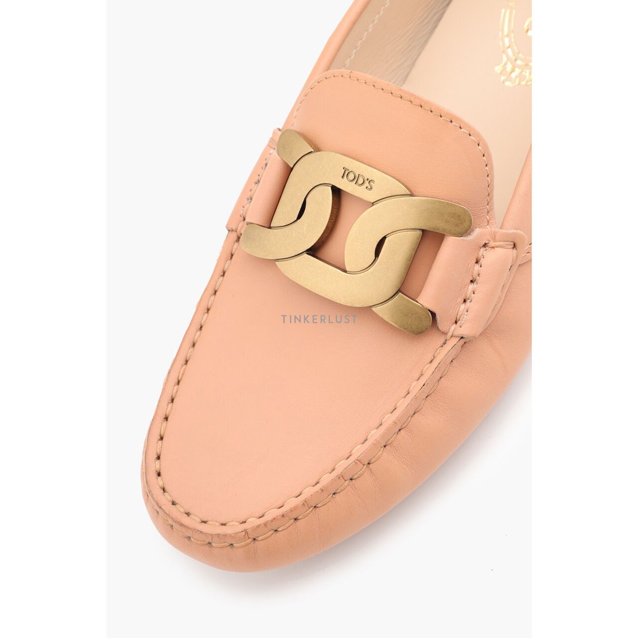 Tod's Women Kate Gommino Driving Shoes  Leather in Pink Slio On Flats