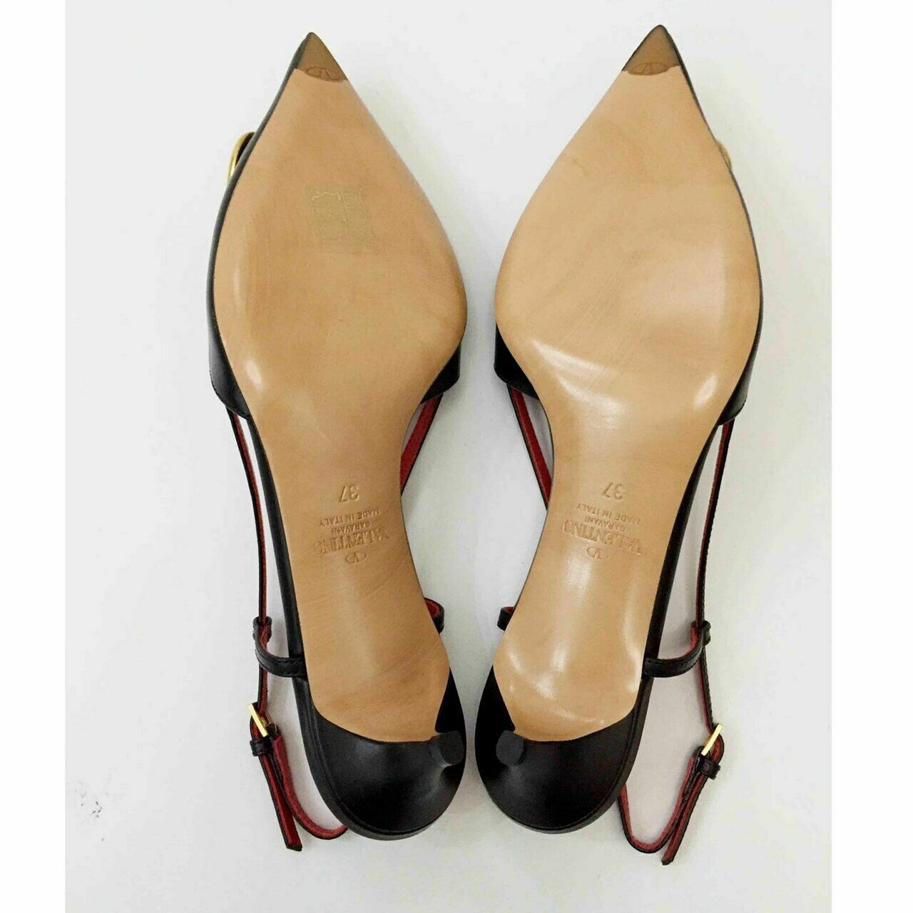 Valentino Garavani VLOGO Slingback Black Heels