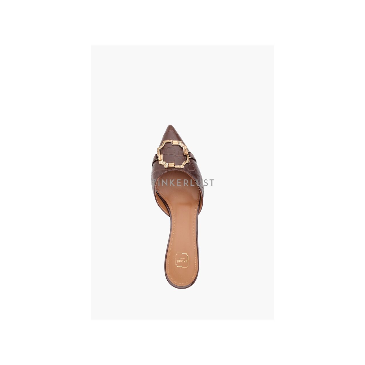 Malone Souliers Missy Mules 45mm in Tobacco/Tobacco