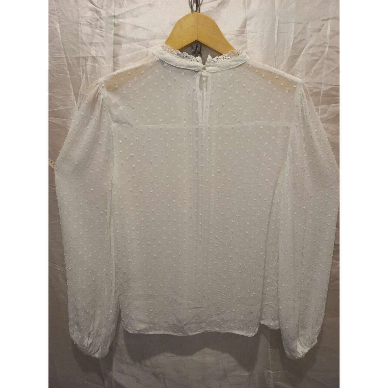 Zara White Blouse