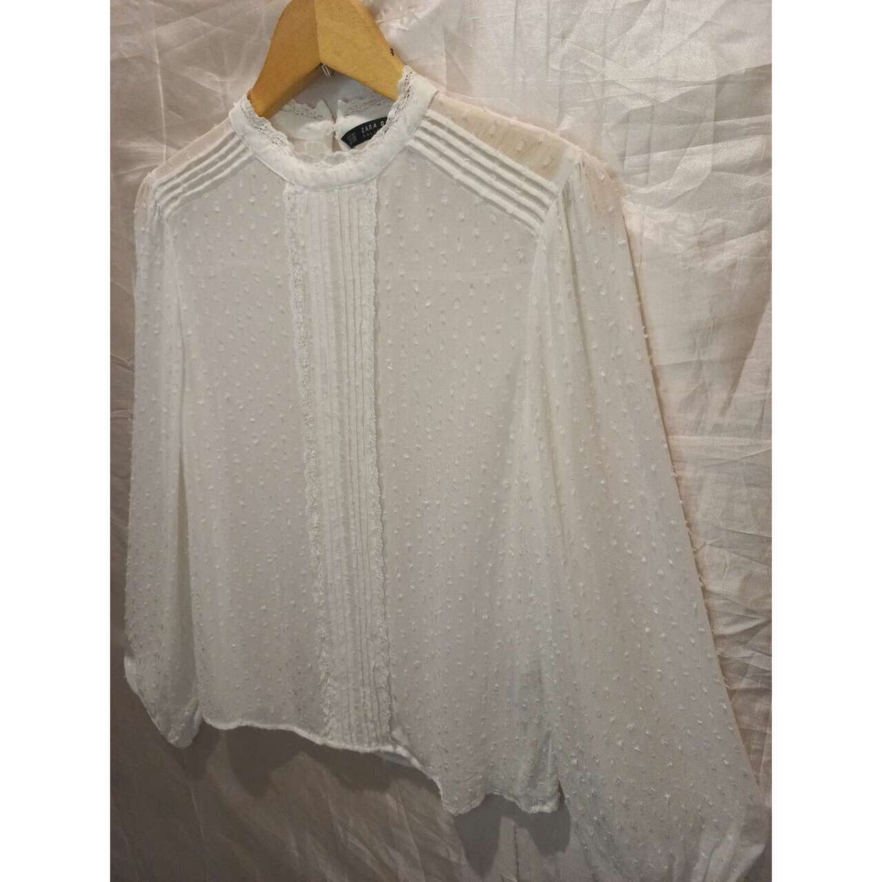 Zara White Blouse