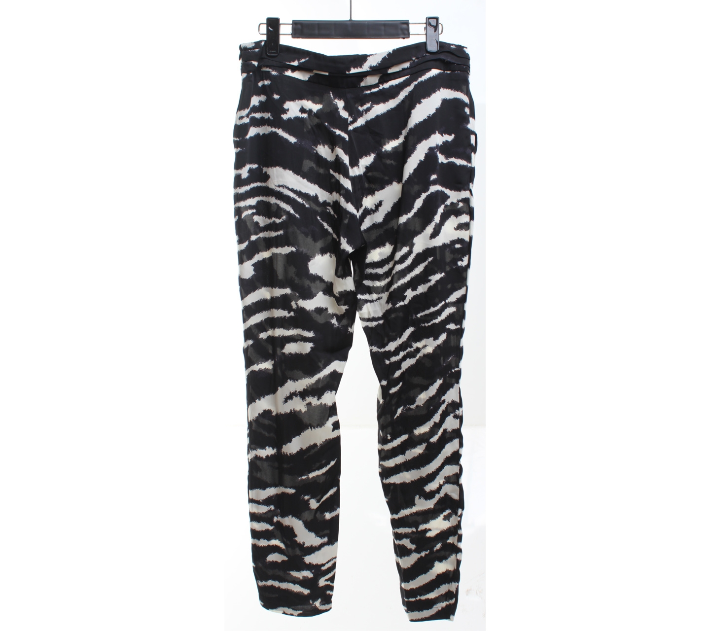 Mango Black And White Patterned Long Pants