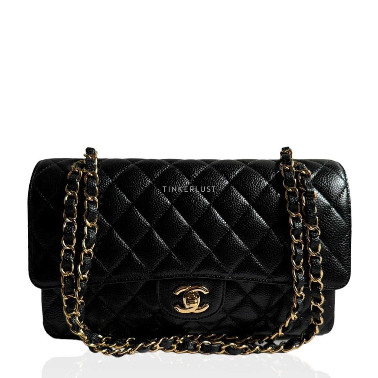 Chanel Classic Medium Black Caviar GHW # 24 Shoulder Bag