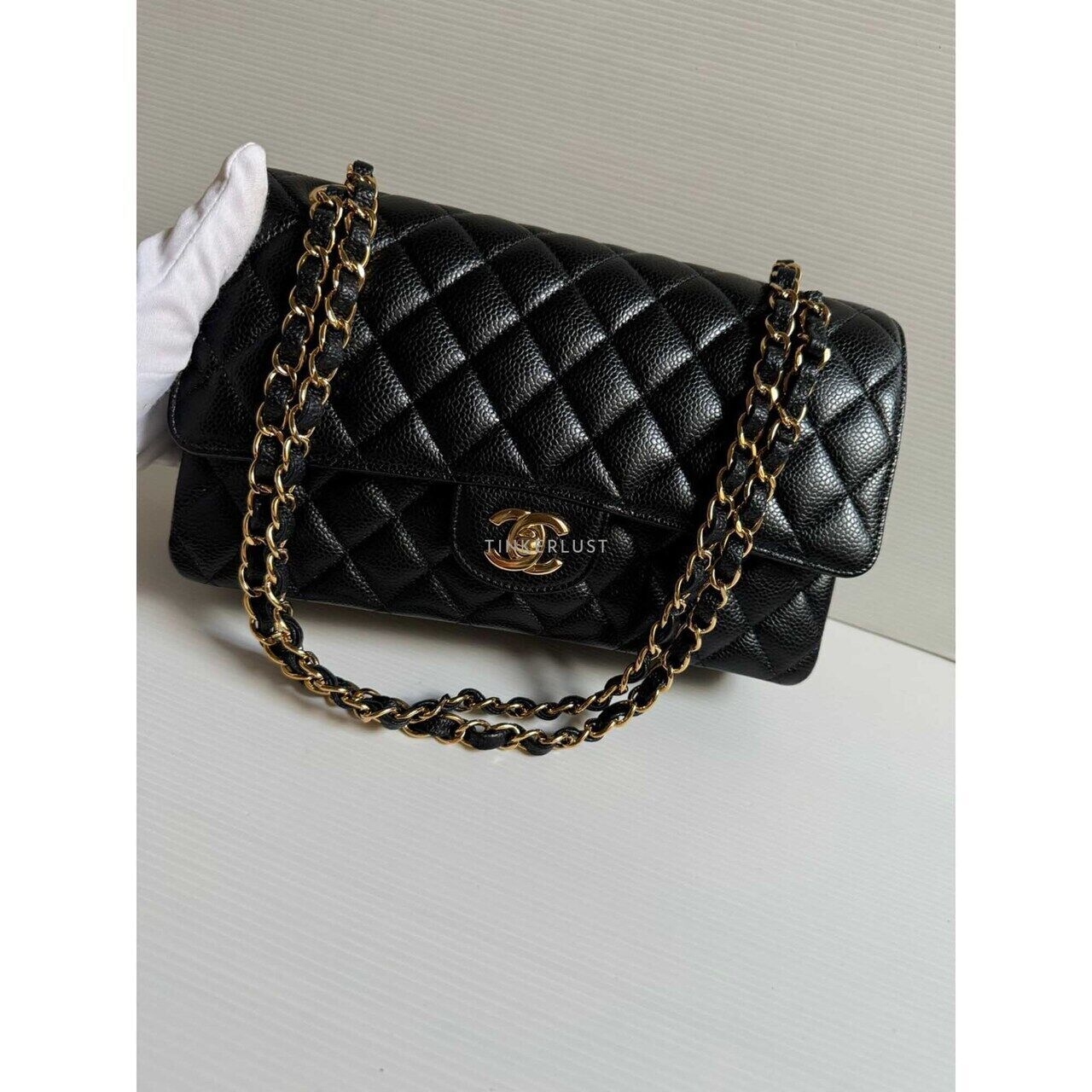 Chanel Classic Medium Black Caviar GHW # 24 Shoulder Bag