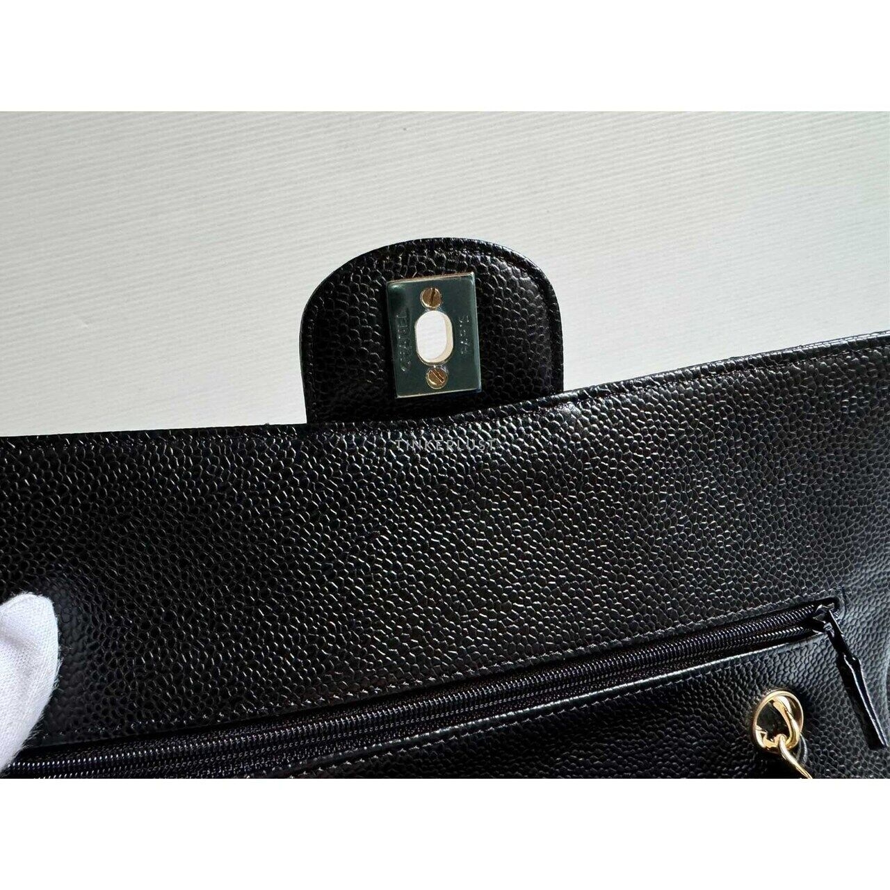 Chanel Classic Medium Black Caviar GHW # 24 Shoulder Bag