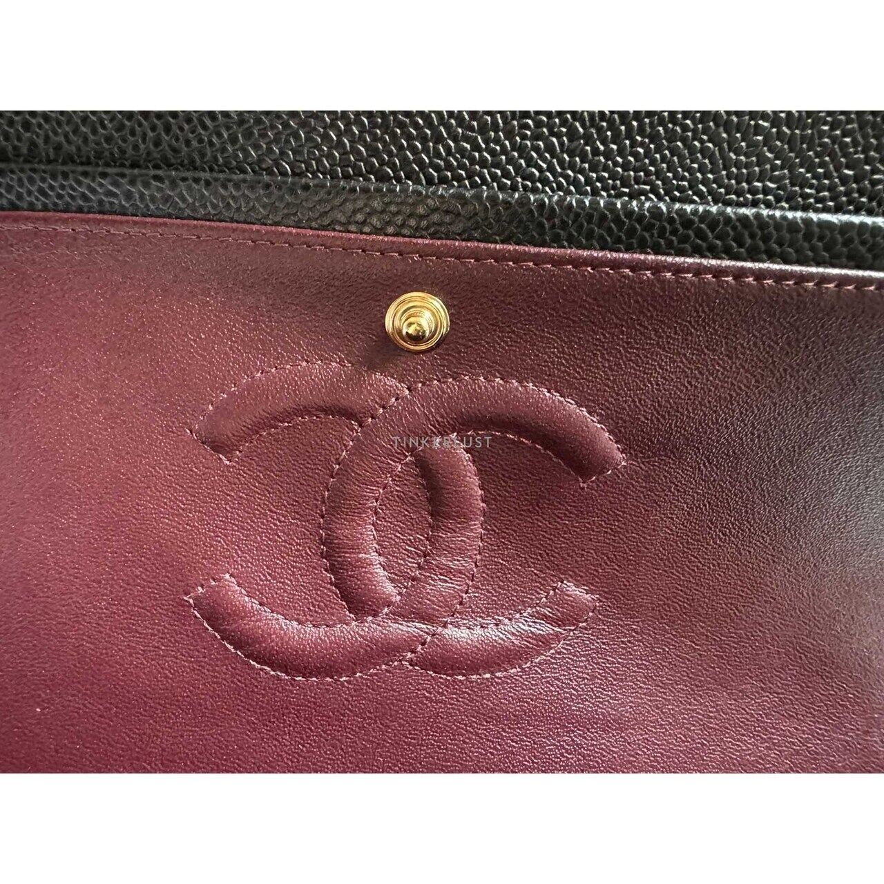 Chanel Classic Medium Black Caviar GHW # 24 Shoulder Bag