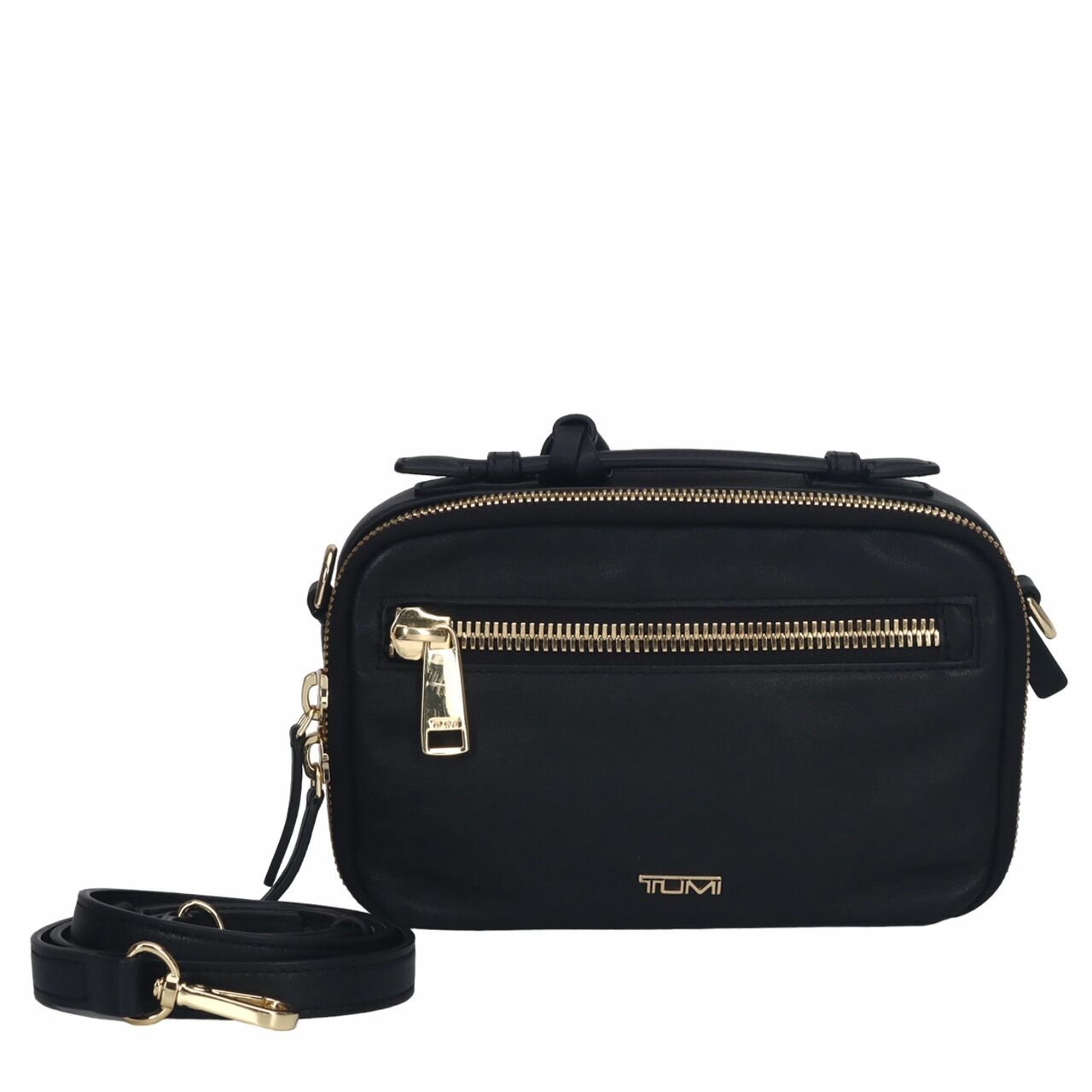 Tumi Marcie Black Leather Crossbody Bag