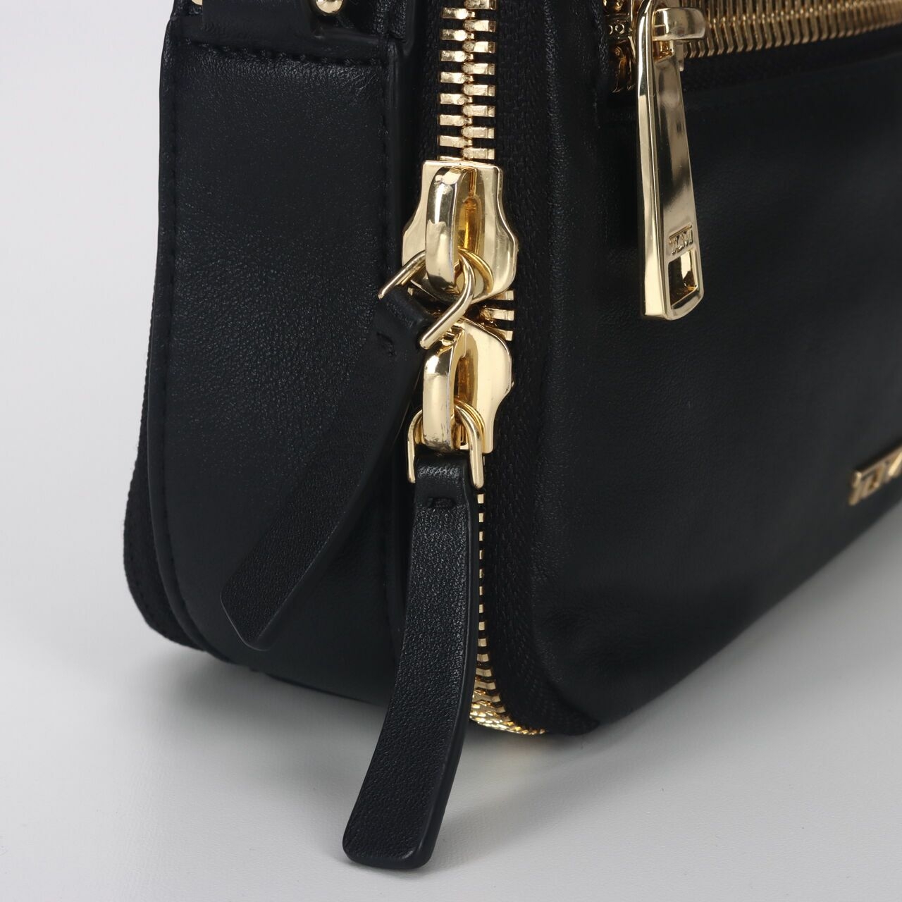 Tumi Marcie Black Leather Crossbody Bag