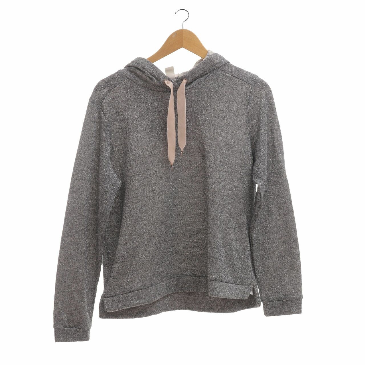 H&M Silver Hoodie Blouse