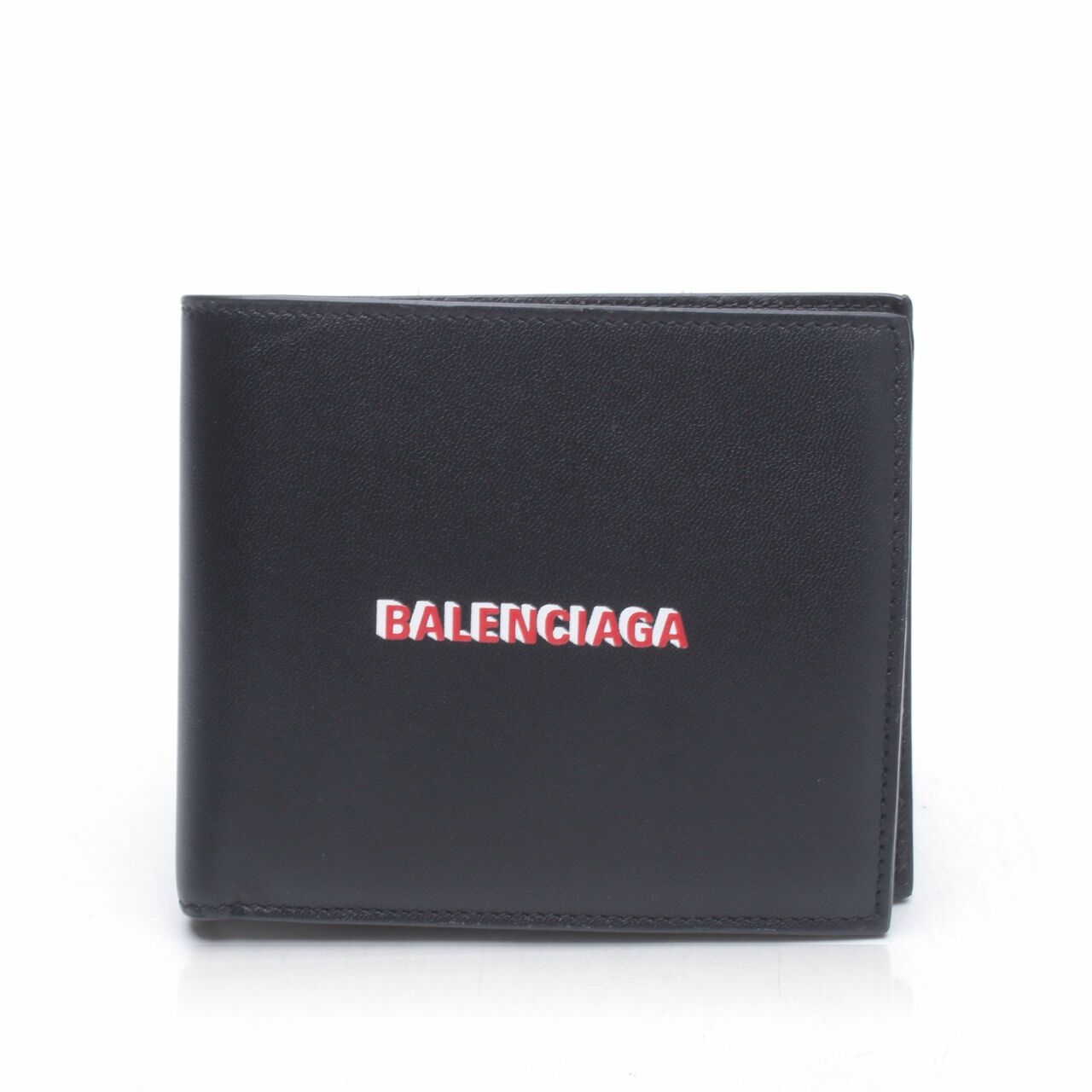 Balenciaga Logo Bifold Wallet Black