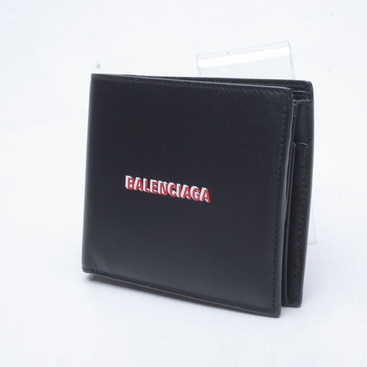 Balenciaga Logo Bifold Wallet Black