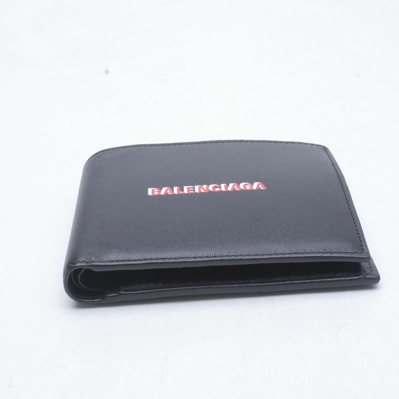 Balenciaga Logo Bifold Wallet Black