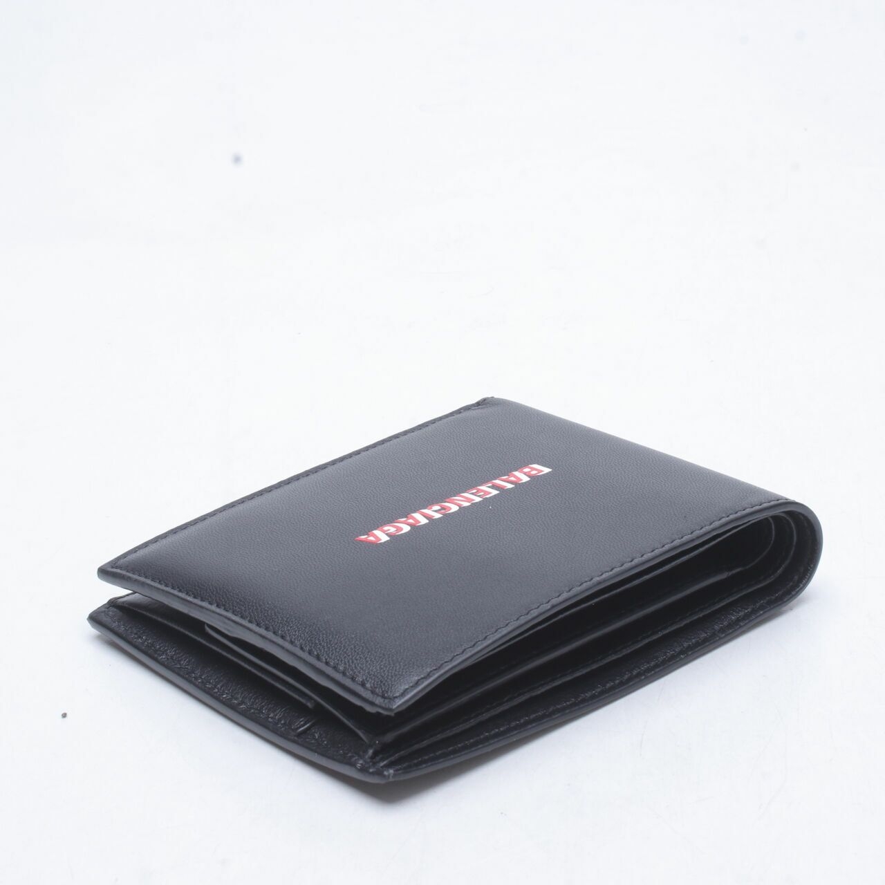 Balenciaga Logo Bifold Wallet Black