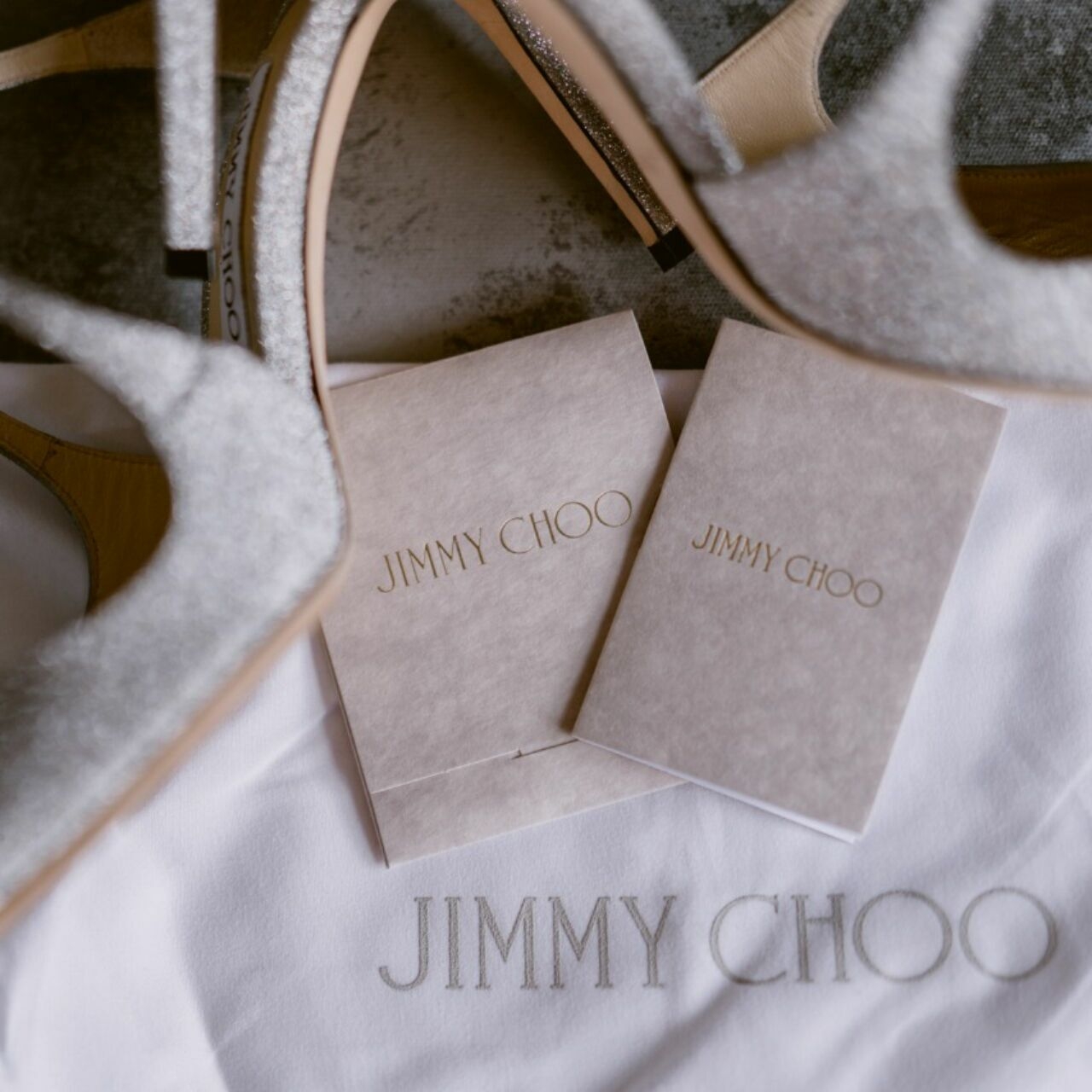 Jimmy Choo Lancer 85 Glittered Silver Heels