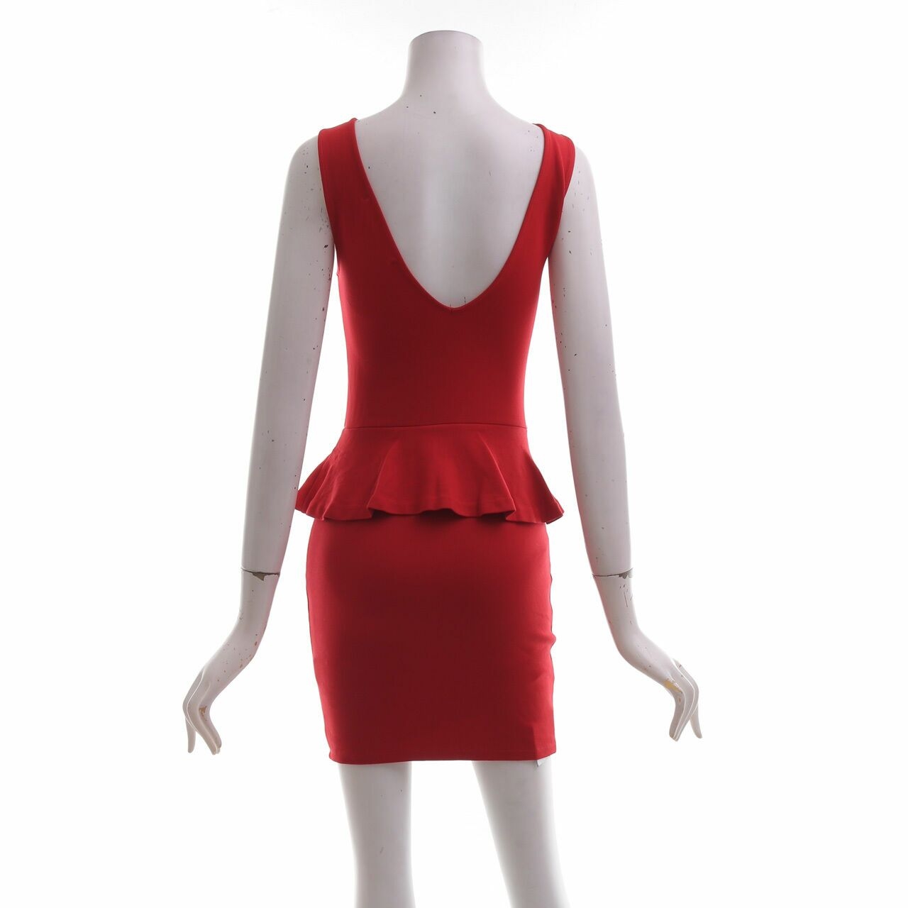 Zara Red V-Back Mini Dress