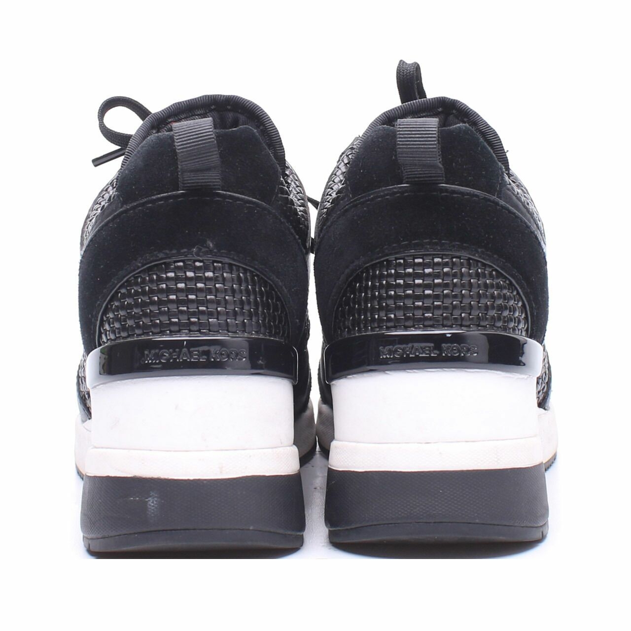 Michael Kors Black Georgie Trainer Woven Sneakers