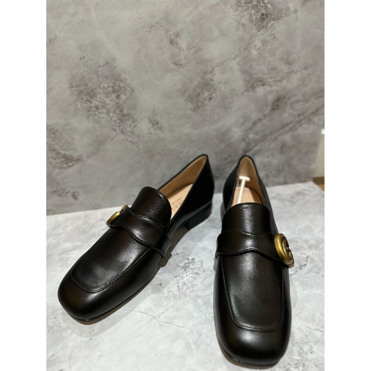 Gucci Malaga Kid Womens GG Marmont Loafers
