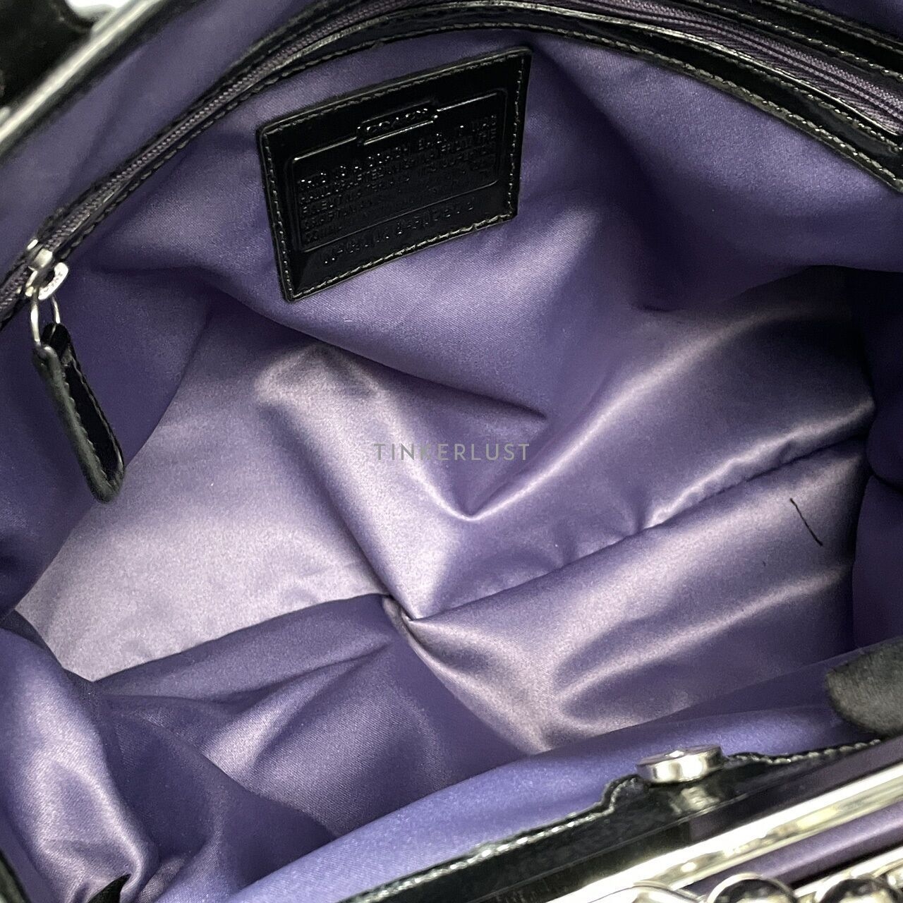 Coach Poppy Black Signature Tote Bag