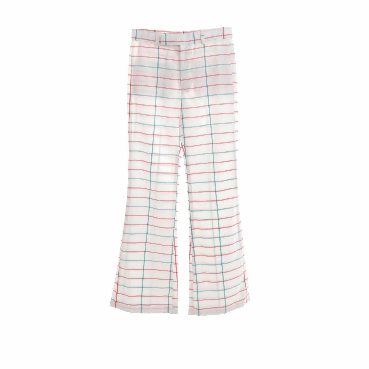 ATS The Label White Tartan Long Pants