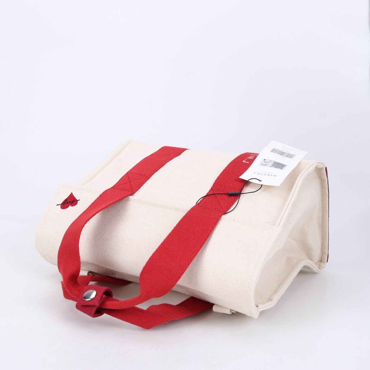 Marhen J Red & Off White Satchel Bag