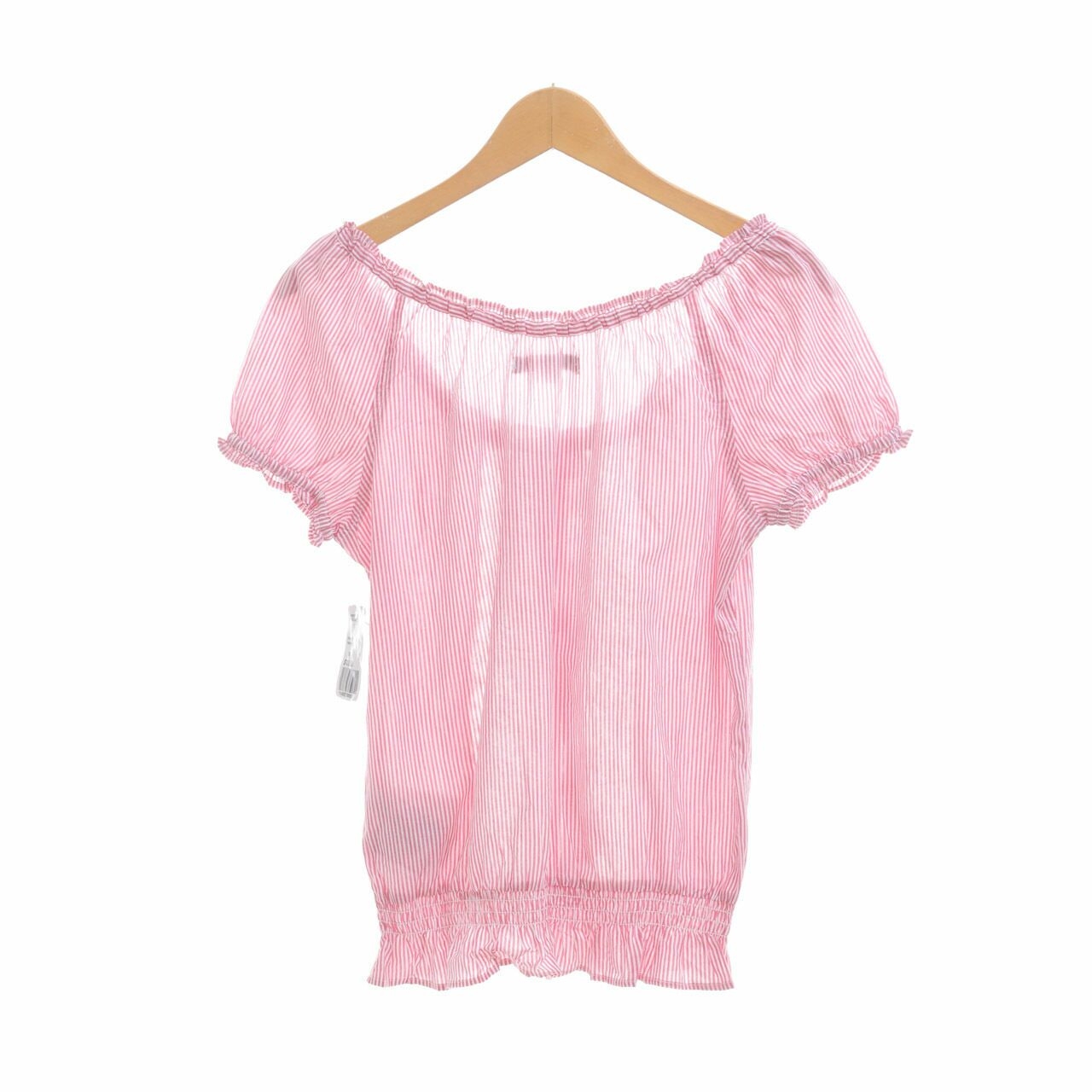 Forever 21 Pink Strips Lace Blouse