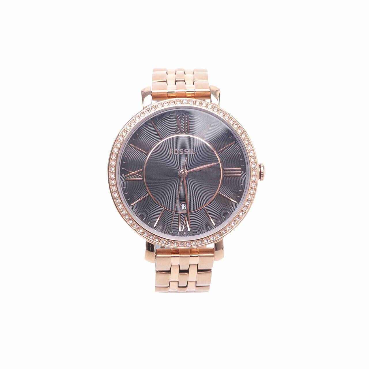 Jacqueline Three-Hand Rose Gold-Tone Stainless Steel Watch