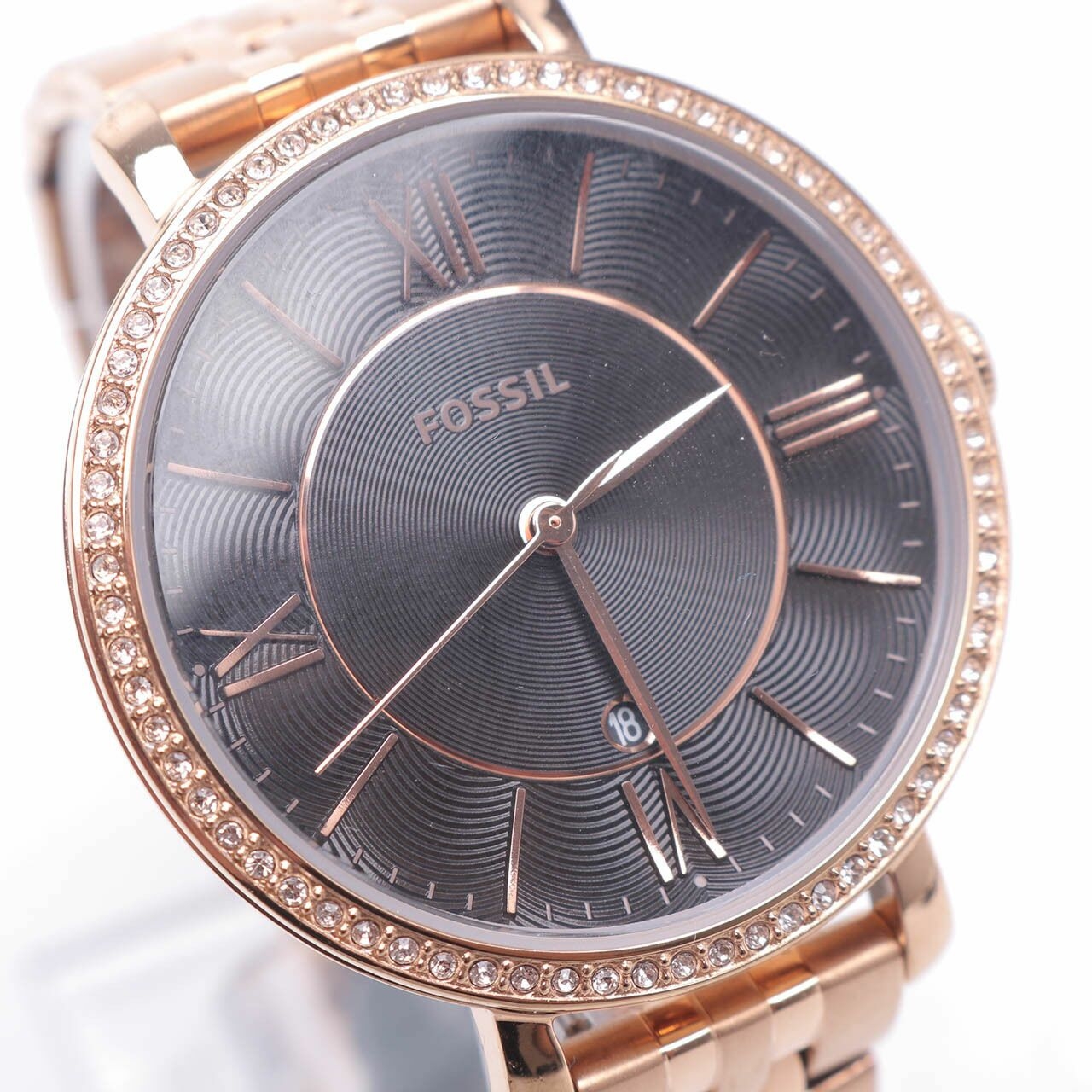 Jacqueline Three-Hand Rose Gold-Tone Stainless Steel Watch