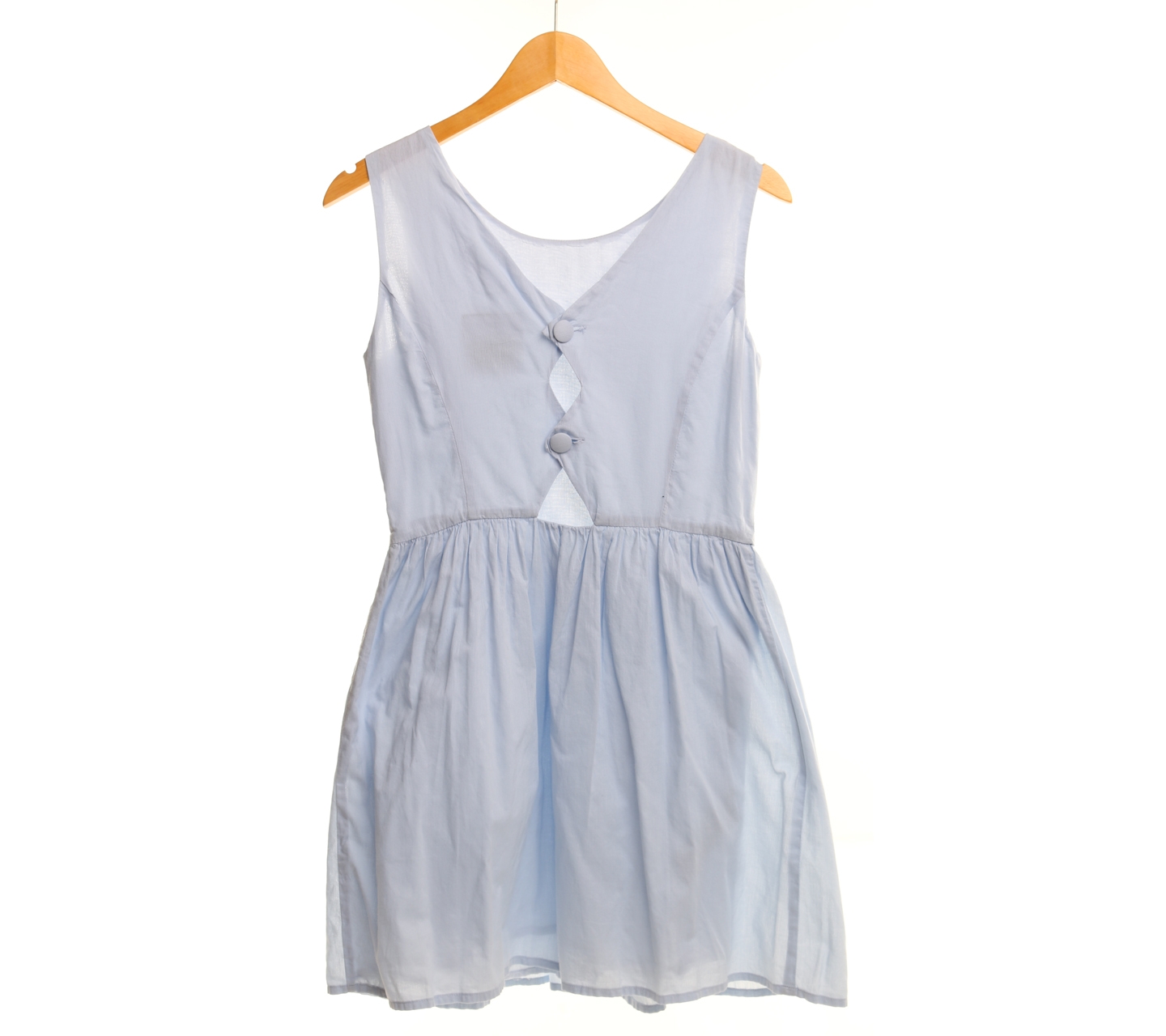 Mango Light Blue Mini Dress