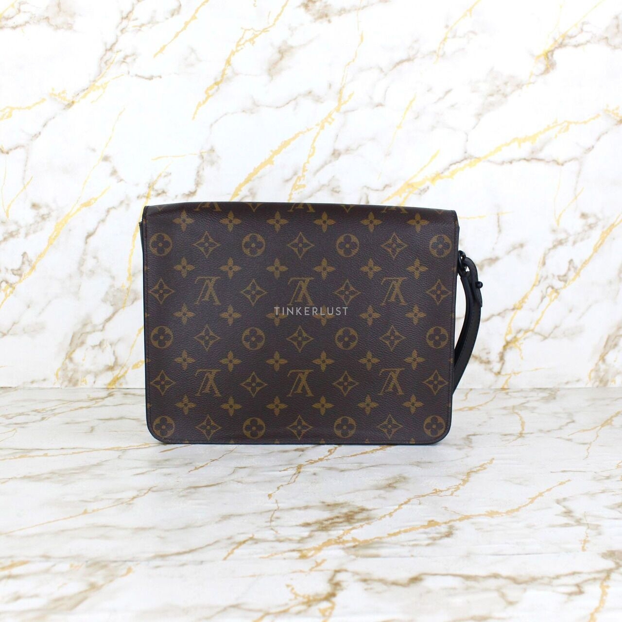 Louis Vuitton Slock A4 Brown Monogram Canvas Clutch