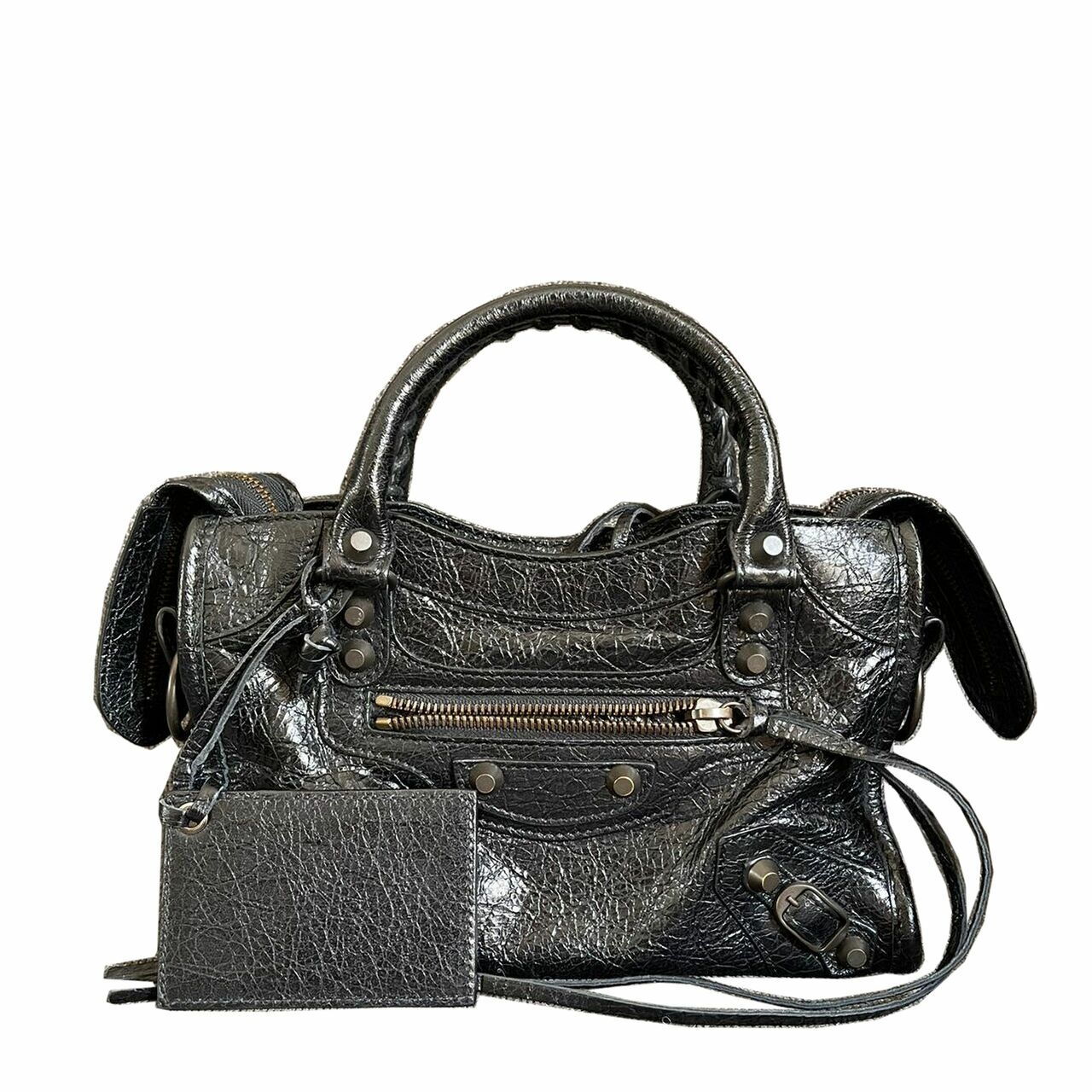 Balenciaga Mini City Classic All Black Satchel Bag