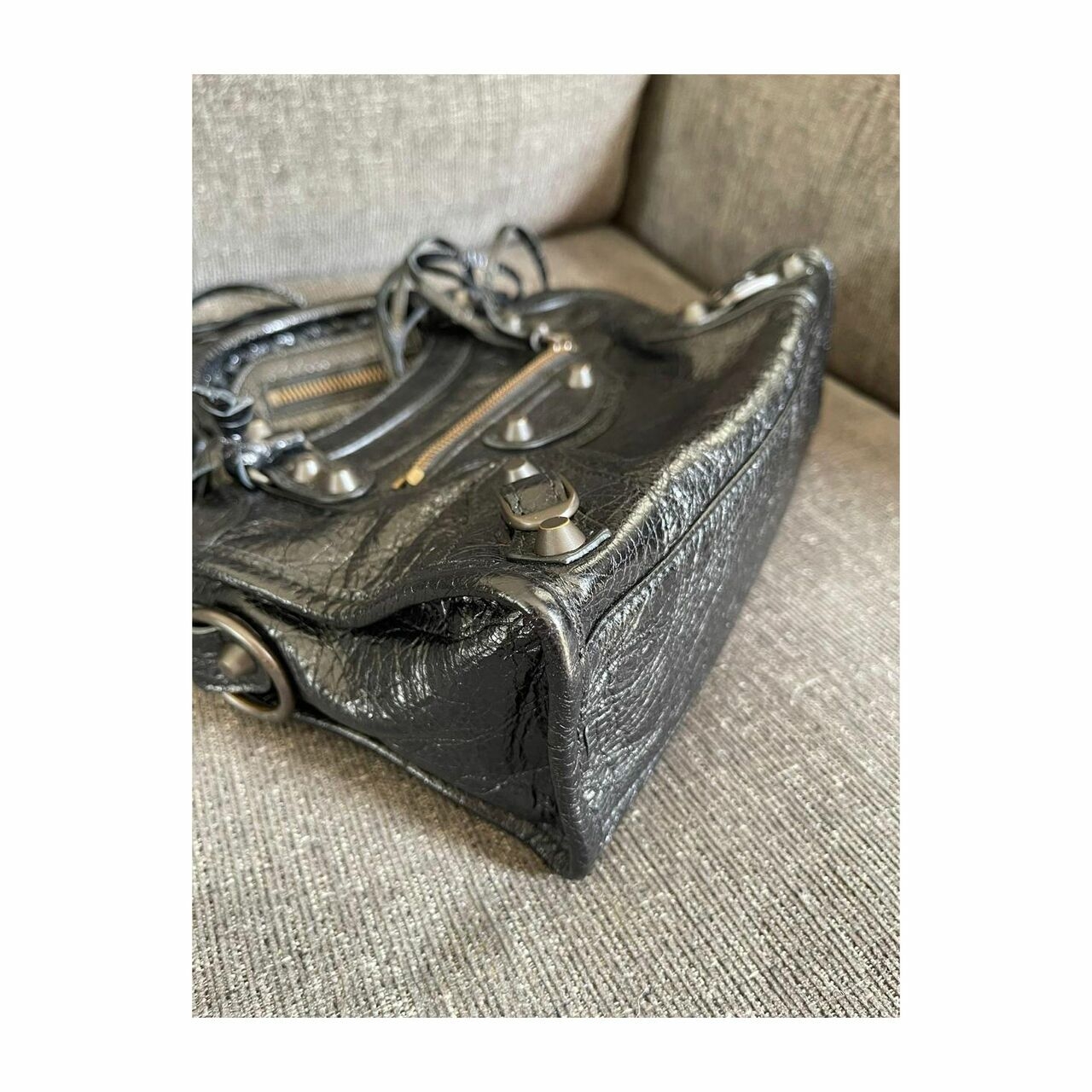 Balenciaga Mini City Classic All Black Satchel Bag