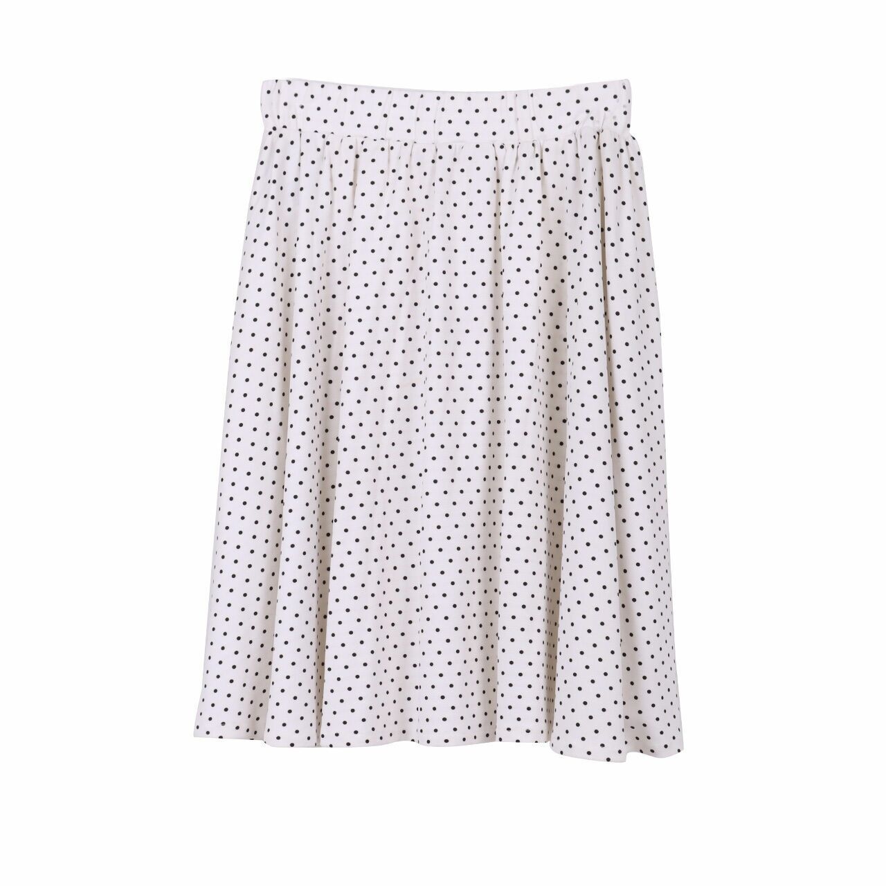 Private Collection Black & Off White Polkadots Midi Skirt