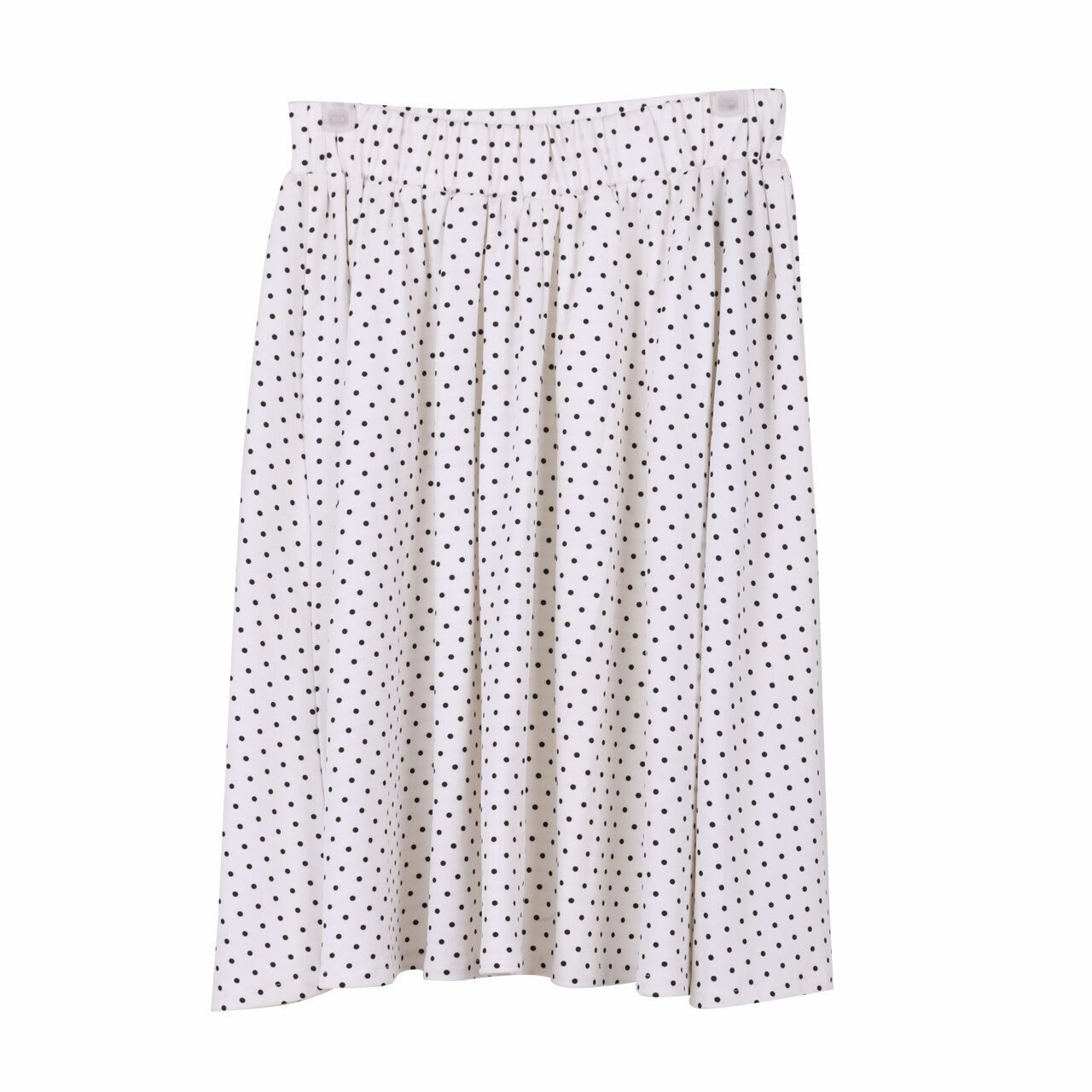 Private Collection Black & Off White Polkadots Midi Skirt