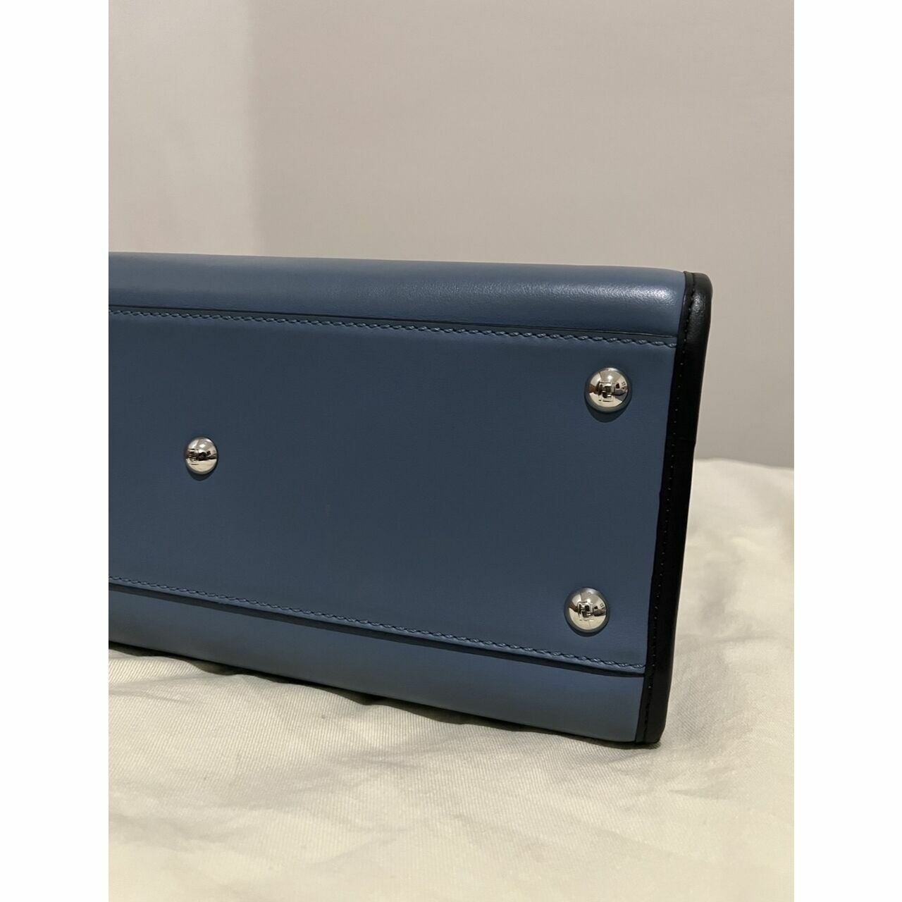 Fendi Runaway Handbag Leather Small Blue