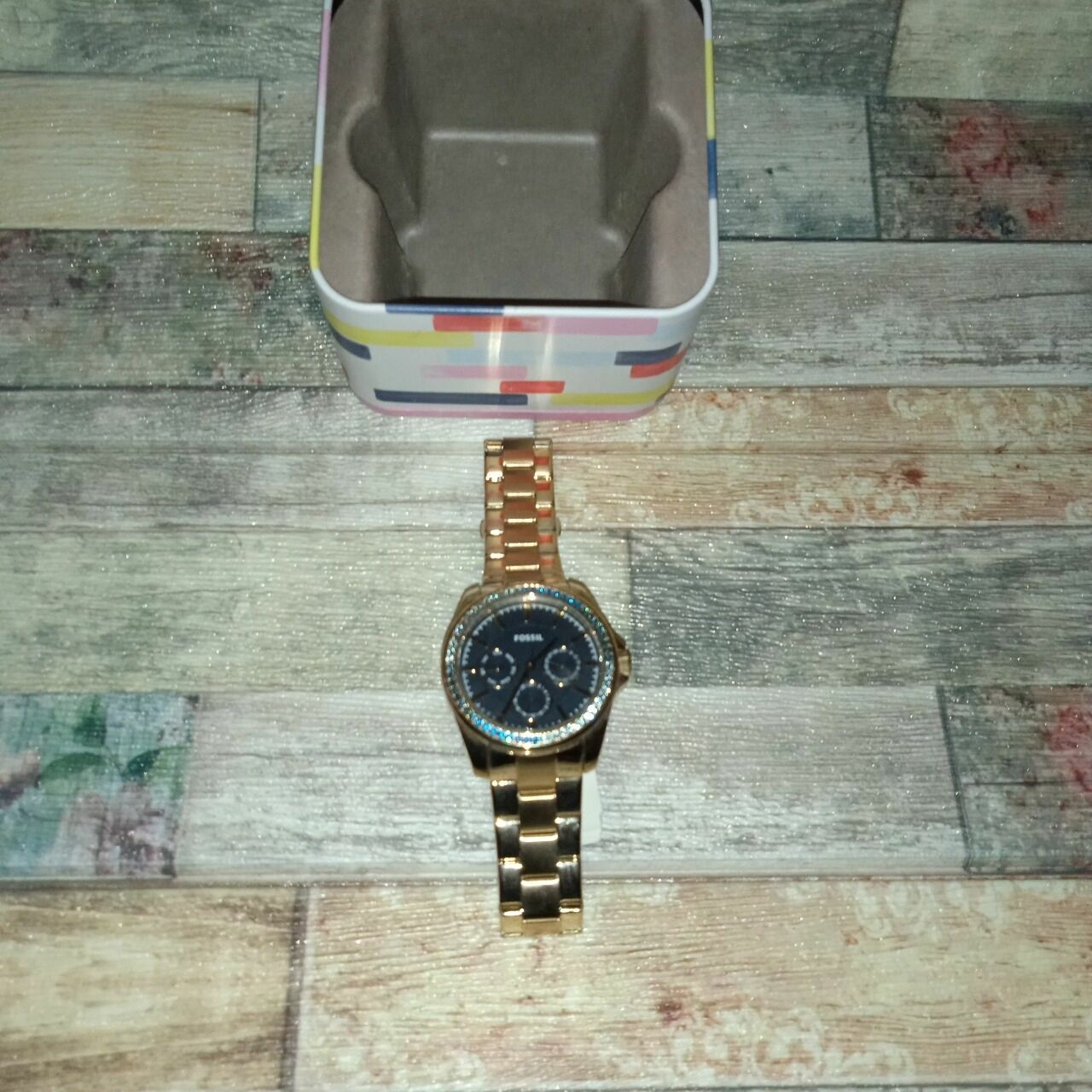 Fossil Bq3612 Janice Multifunction Gold-Tone Stainless Steel Watch