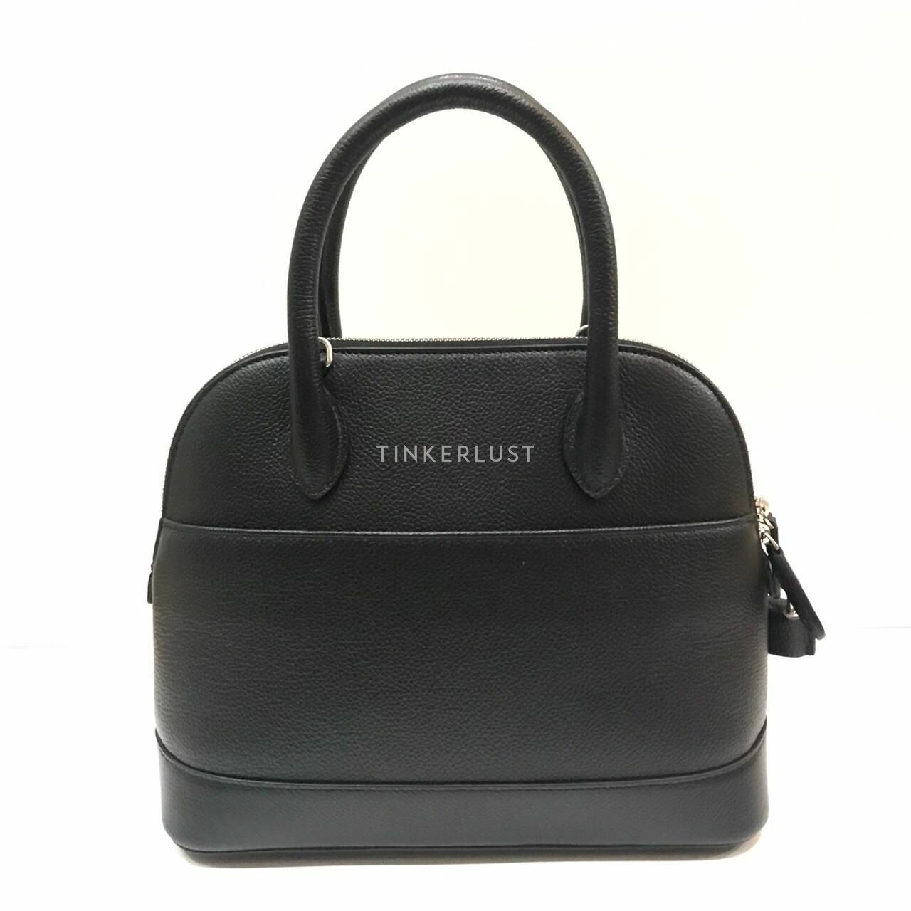 Balenciaga Ville Small Graffiti Black Leather Logo White Satchel