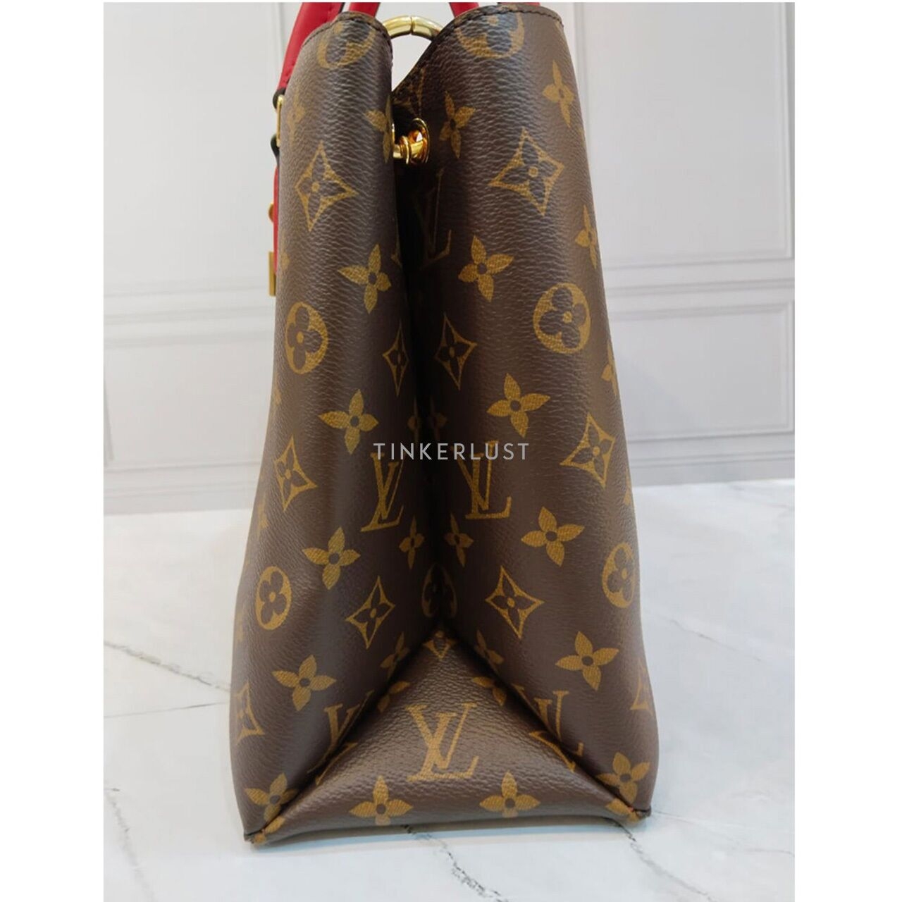 Louis Vuitton Flower Red Monogram 2018 GHW Satchel