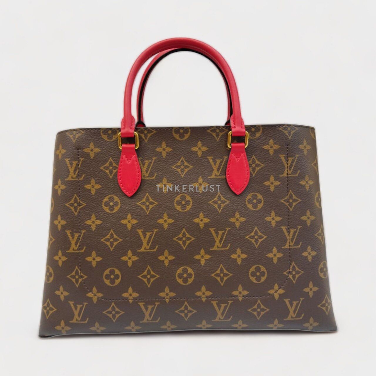 Louis Vuitton Flower Red Monogram 2018 GHW Satchel